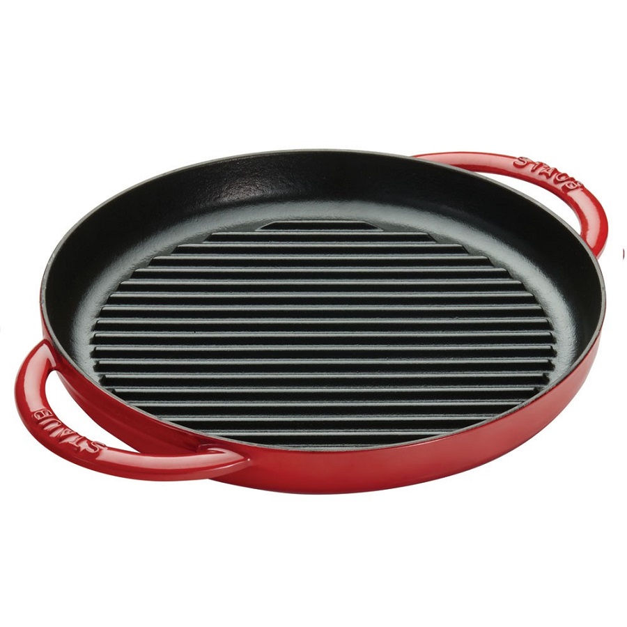 CHẢO GANG STAUB ZWILLING PURE GRILL CHERRY ROUND 26CM (Grade B)